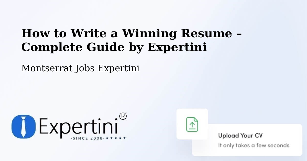 Resume Writing Guide for Job Seekers – Marko Bottom - Marko Bottom, Montserrat Jobs Expertini
